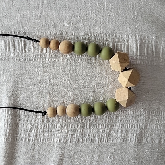 Mom Necklace "Wood and Me" By Pois Et Mois - Mint - Picture 1 of 2